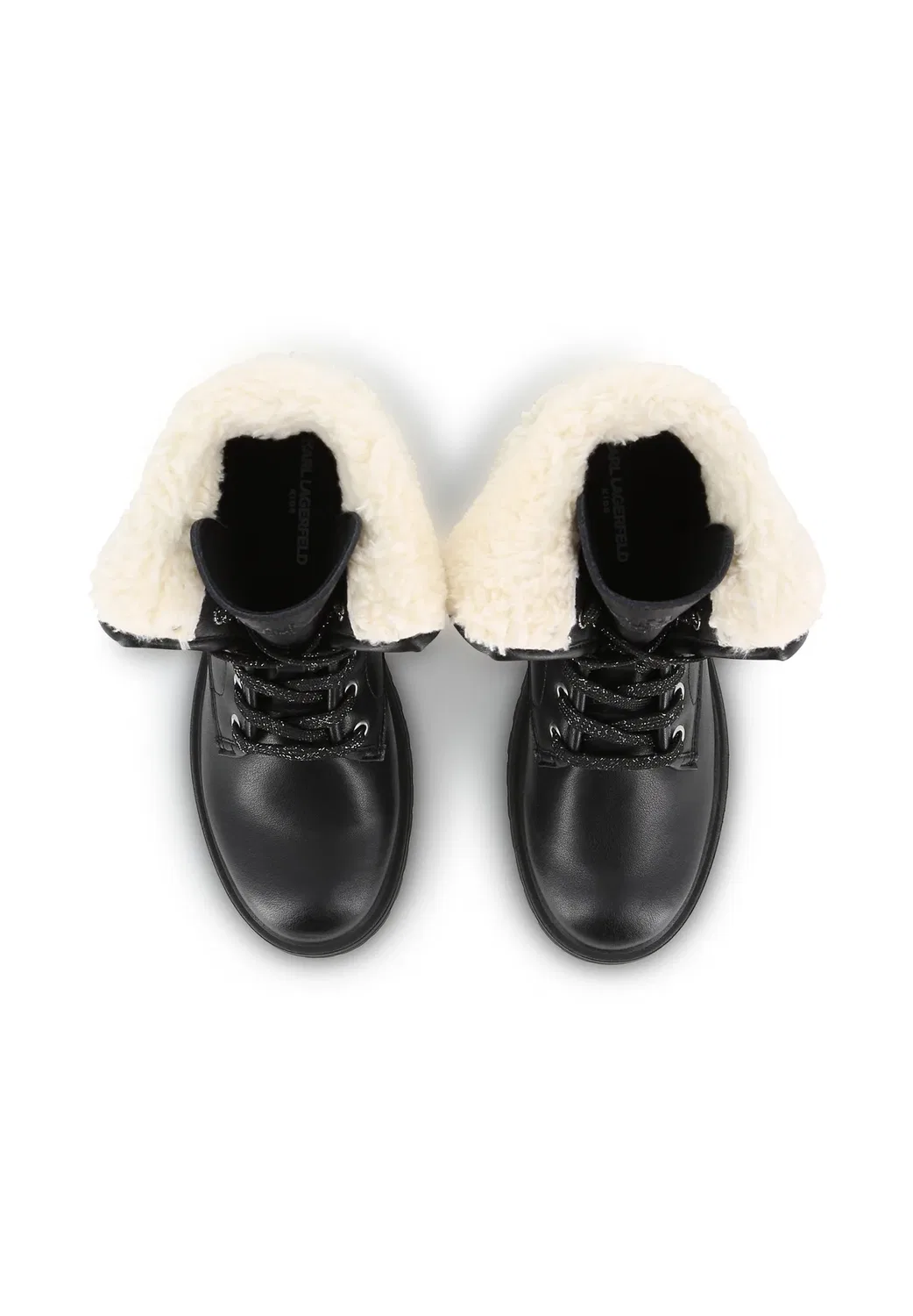 Ботильоны - ботинки на шнуровке Karl Lagerfeld Kids, Black — фото 4