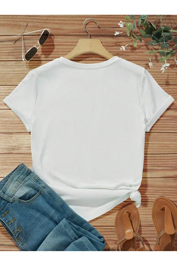 Детская футболка для девочек с принтом T-Shirt mother and daughter Pink Sky, White — фото 2