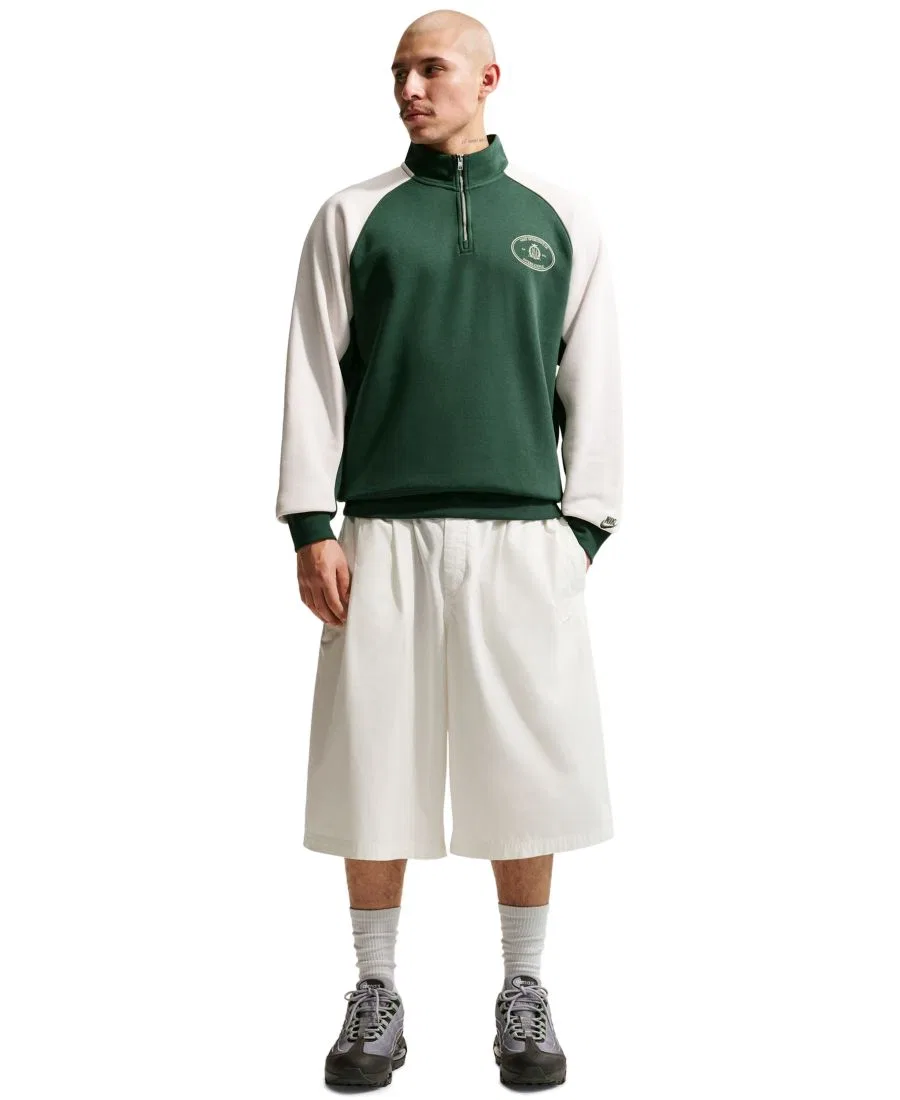 Мужской топ-полузастежка из флиса Nike Sportswear Club, Fir/Phantom