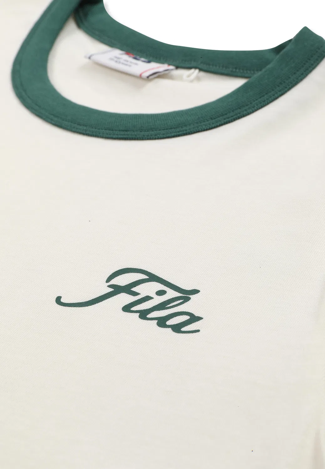 Детская футболка с длинным рукавом MARLIA Regular Graphic Ringer T-Shirt Fila, Weiss — фото 3