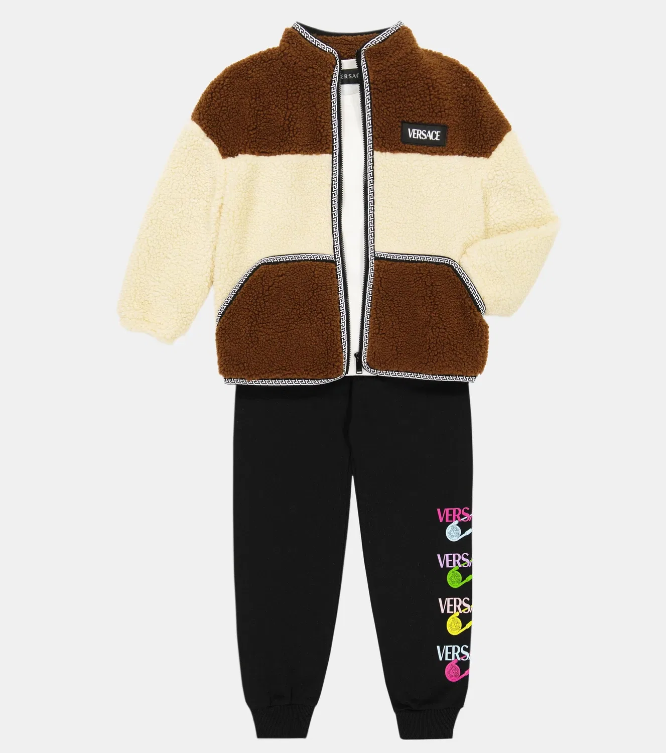 Флисовая куртка Versace Kids, белый — фото 2