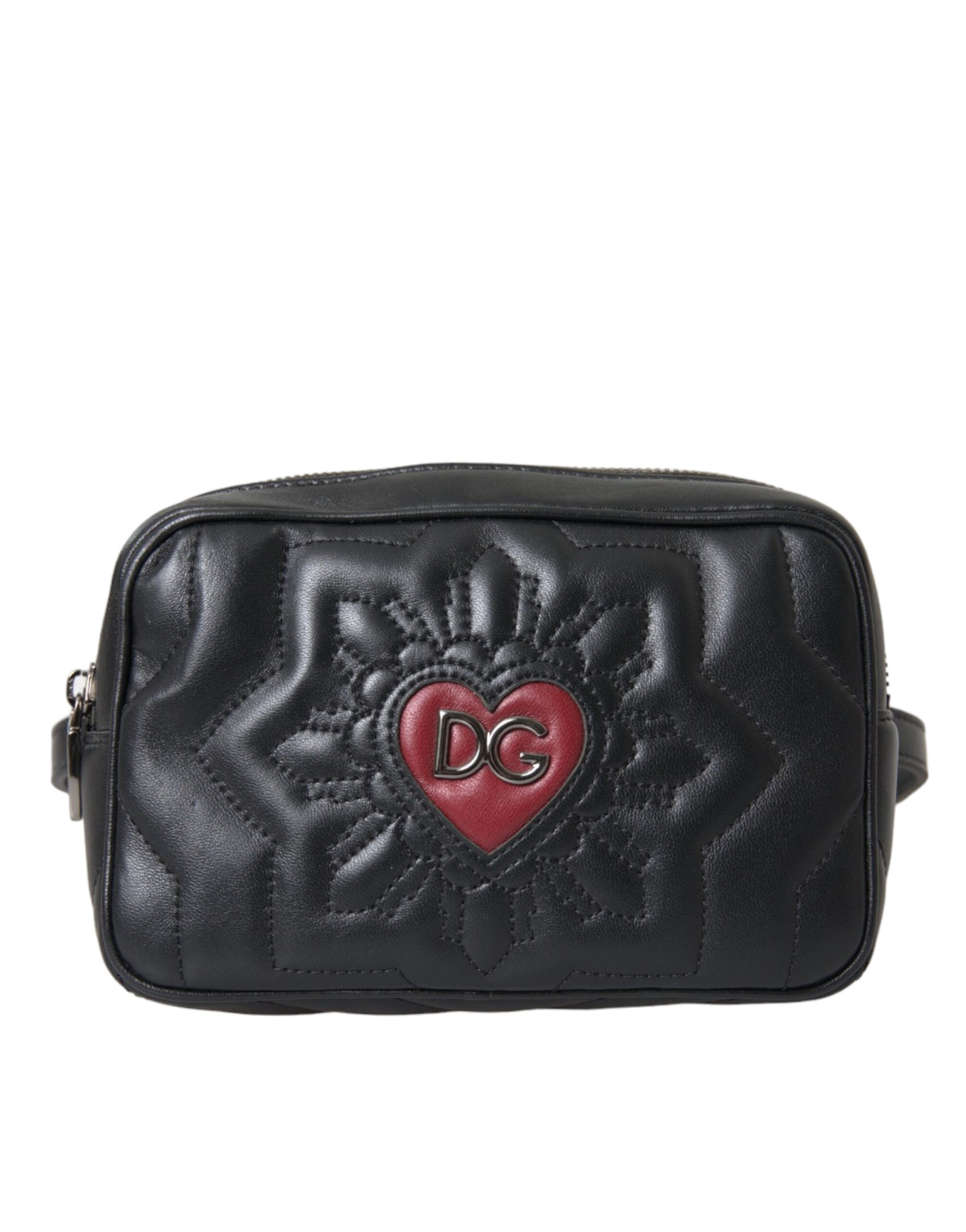 

Черная кожаная сумка-пояс Marsupio Quilting Love Belt Dolce & Gabbana