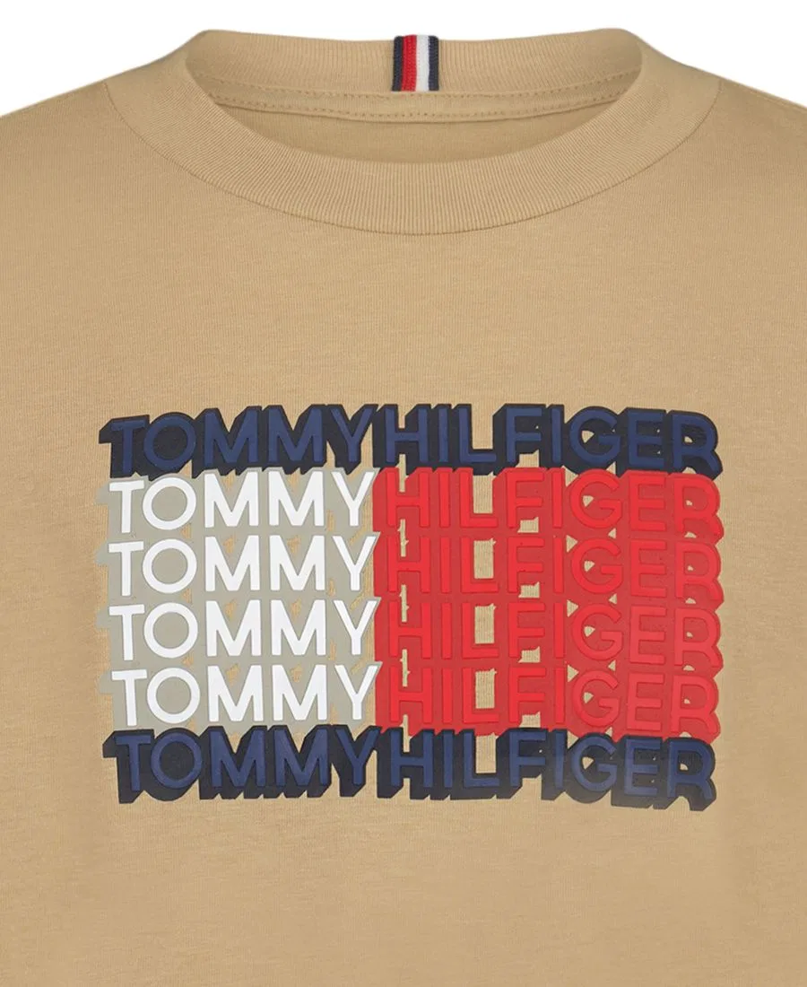 Футболка с коротким рукавом и принтом 3D Logo Flag Tommy Hilfiger, Incense — фото 4