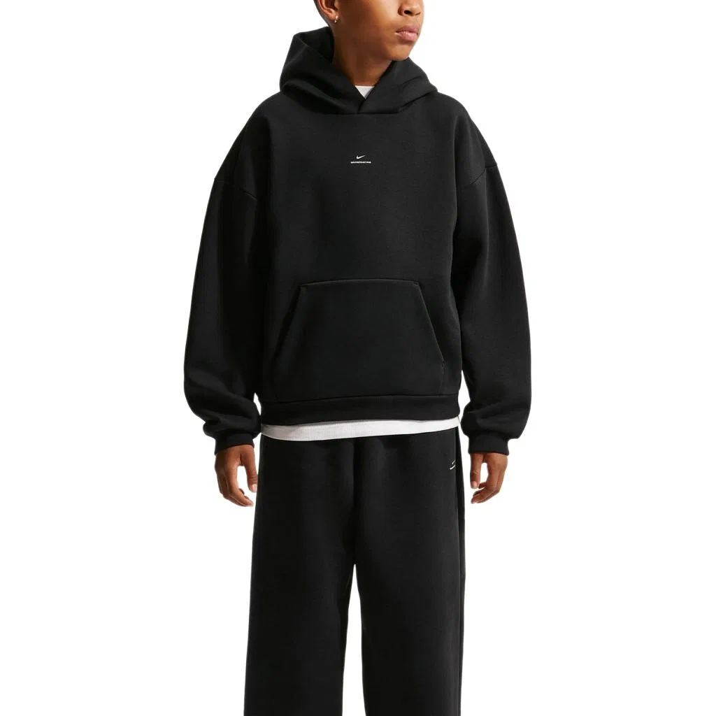 Детский свитшот с капюшоном Nike Kids, Black/Light Ivory White