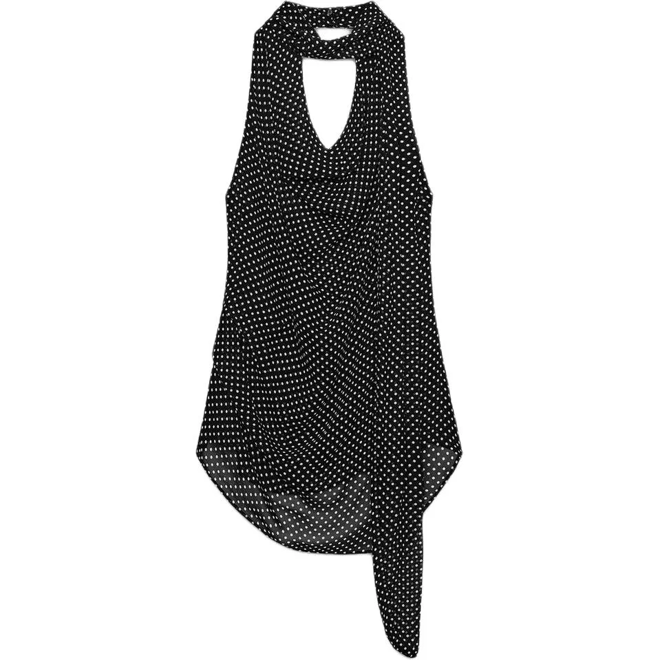 Женский топ-майка без рукавов ZARA, Black/White