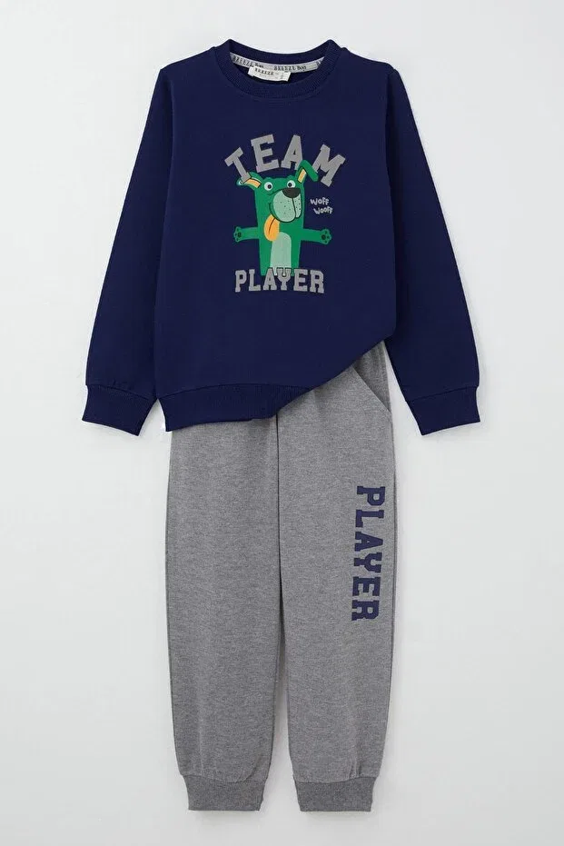 Детский спортивный комплект для мальчиков с принтом Player Puppet Breeze, Navy Blue