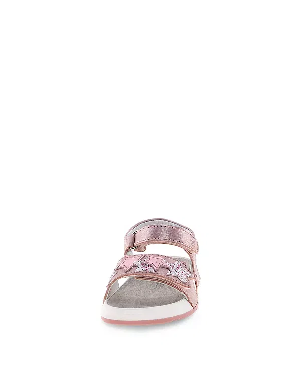 Детские сандалии для девочек с ремешками Dendix Sandals Naturino, Metallic Pink — фото 3