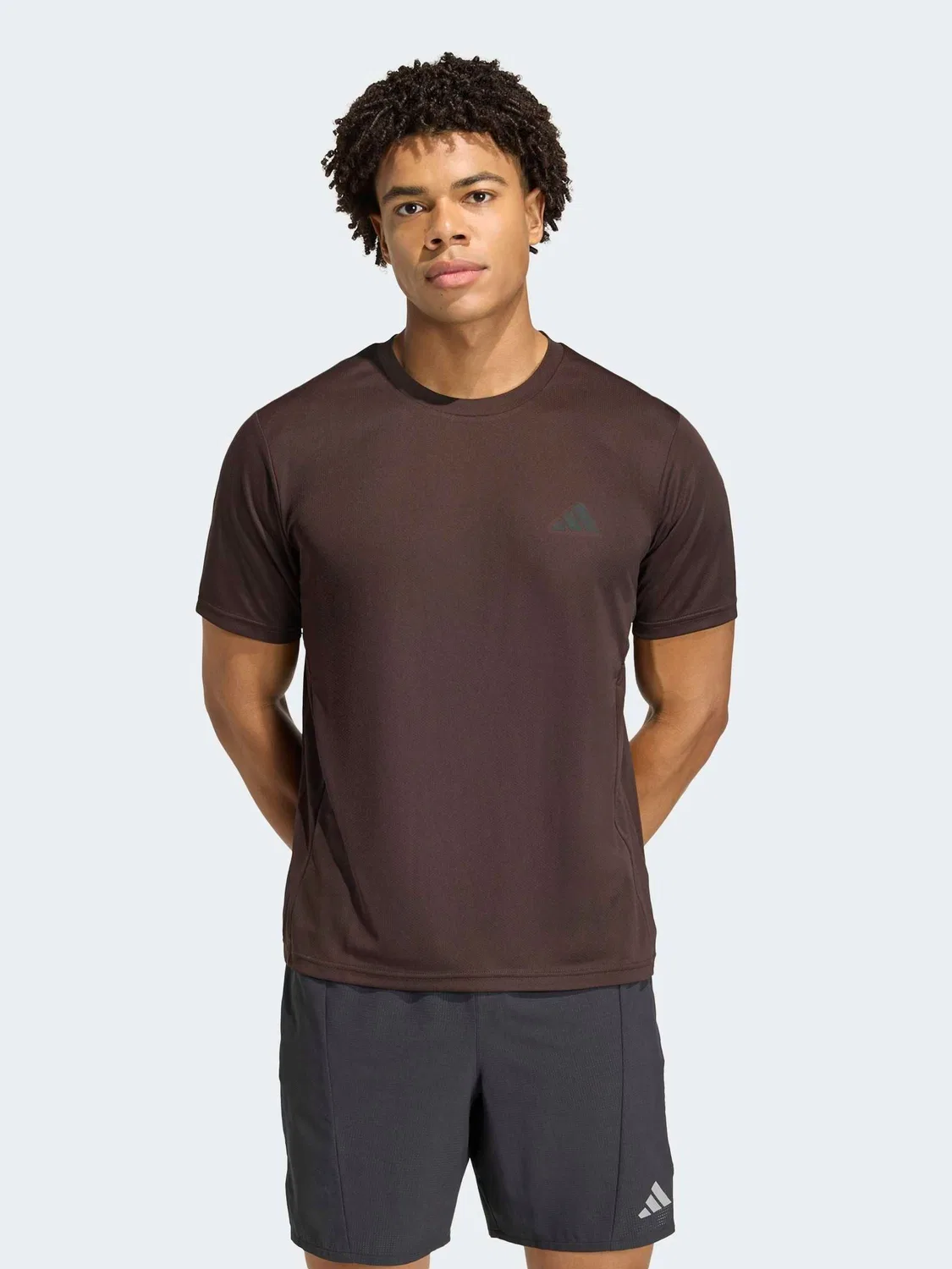 Футболка из полиэстера adidas Workout Essentials, коричневый
