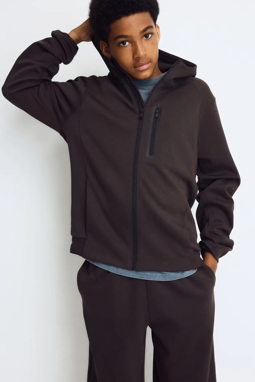 Спортивная толстовка с надписью drymove H&M, Rindenbraun