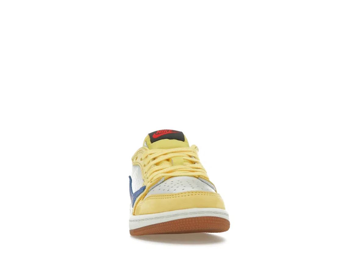 Детские кроссовки с ярким дизайном Jordan 1 Retro Low OG SP Jordan, Canary Racer Blue Light Silver Gum Medium Brown — фото 2