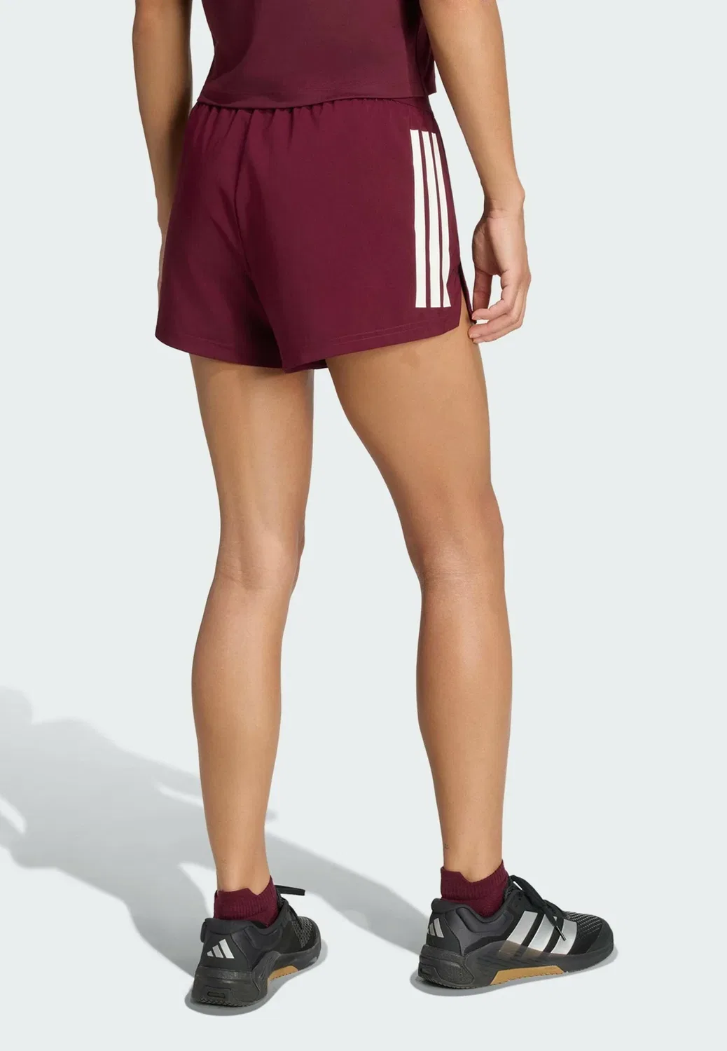 Спортивные шорты Hyperglam с тремя полосками Adidas Performance, Maroon — фото 2