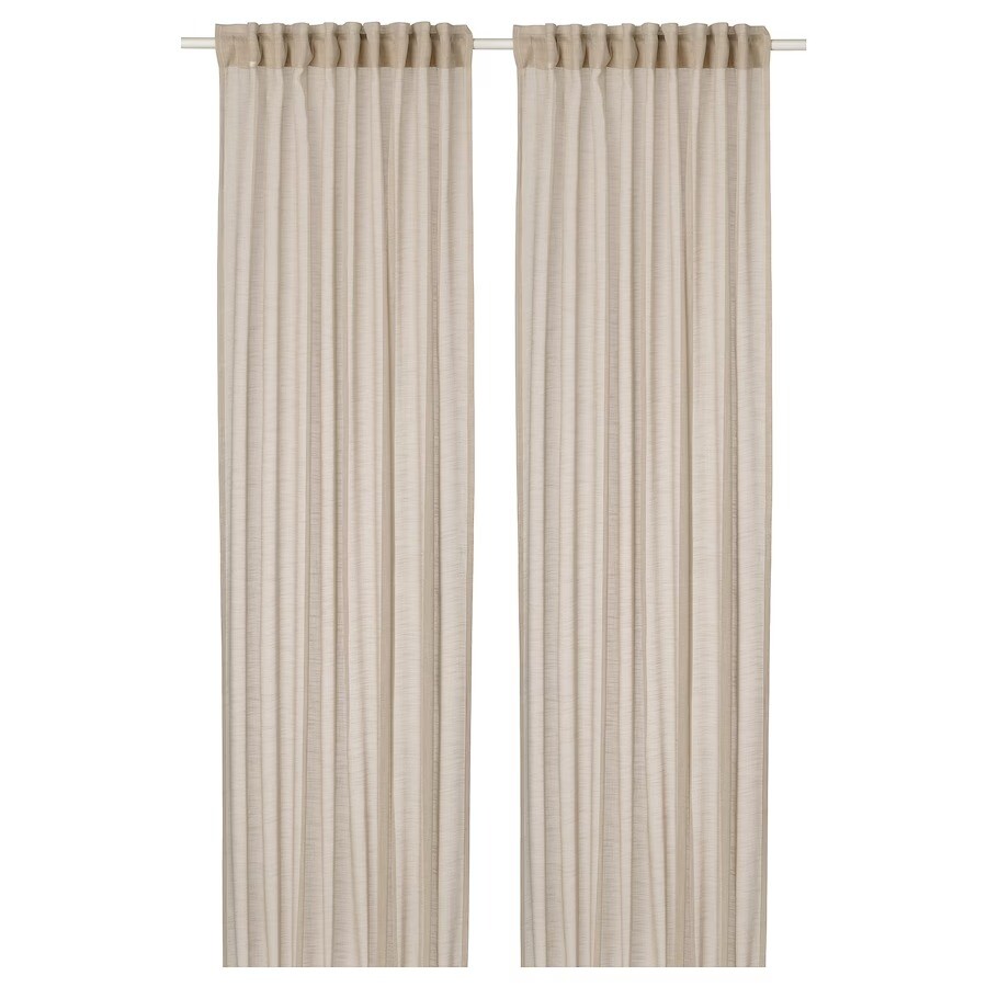 

Шторы Ikea Hallebracka, 2 шт., 145x250 см, светло-бежевый дубль