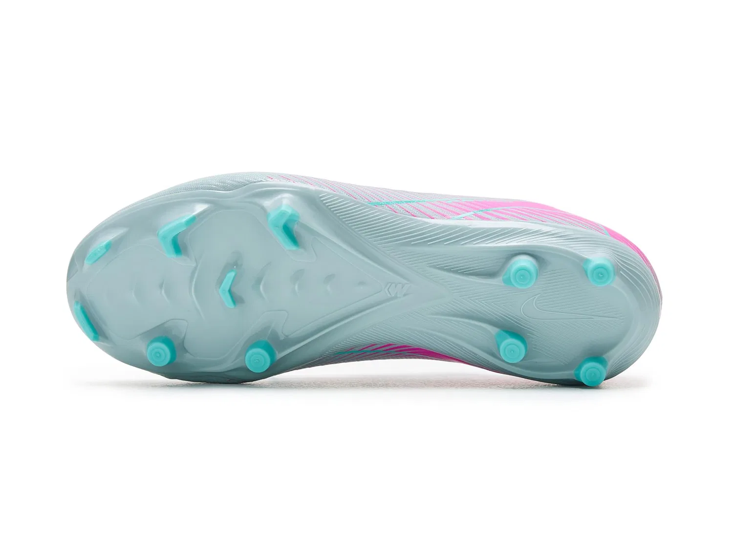 Детские кроссовки для мальчиков с принтом Jr. Mercurial Vapor 16 Academy NIKE, Ocean Cube Pink Blast — фото 3