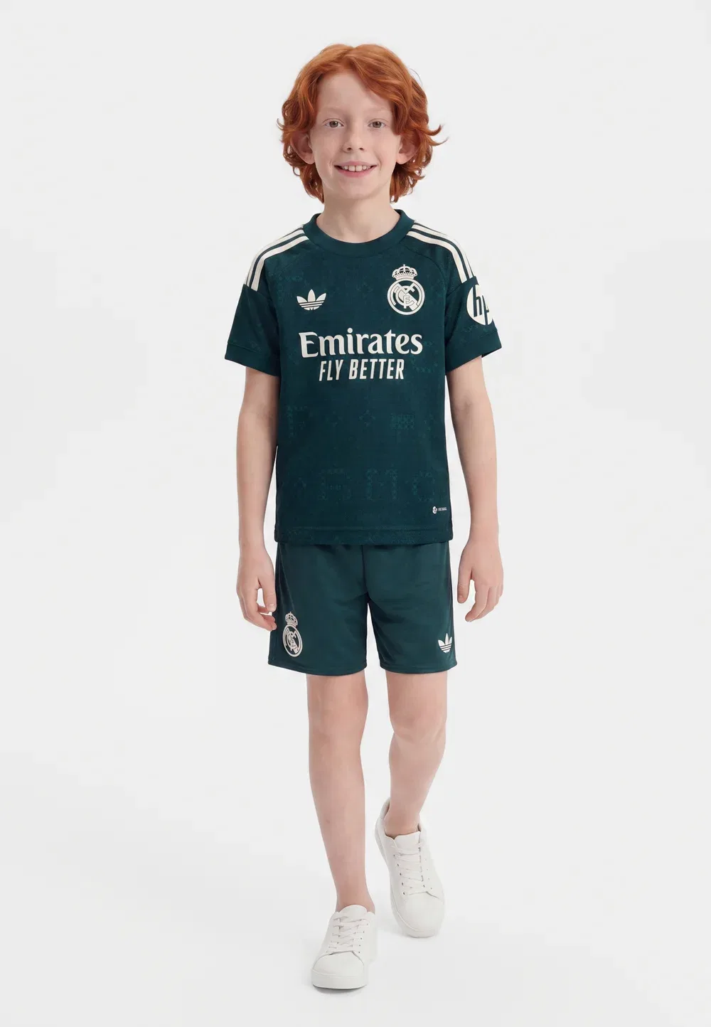 Детская выездная форма «Реал Мадрид» (унисекс) - спортивные шорты Adidas Originals, Dark Green