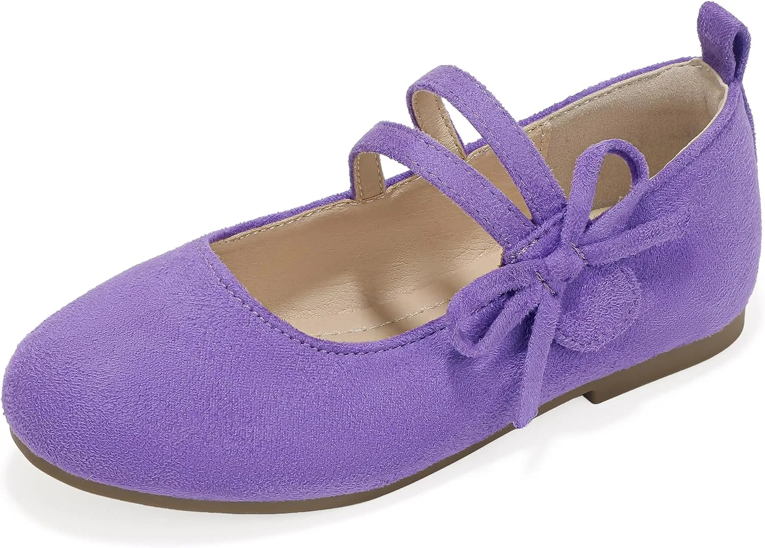 Детские балетки для девочек Mary Jane PANDANINJIA, Purplesuede