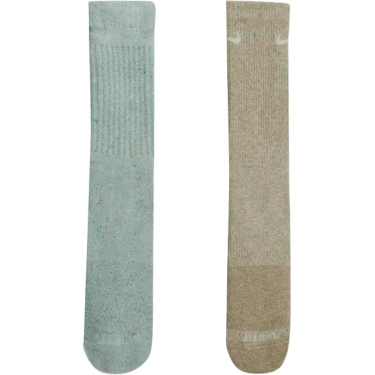 Детские носки с длинным голенищем, комплект из 2 пар, Nike, Olive Green/Aqua Blue