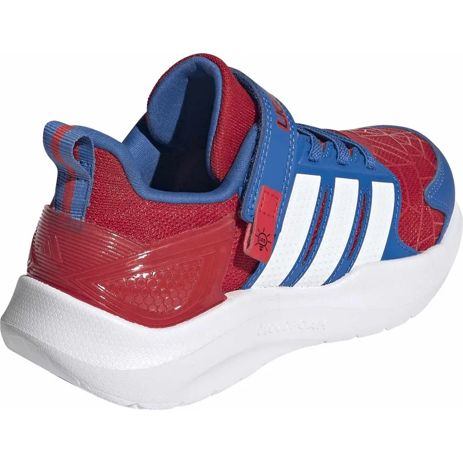 Детские спортивные кроссовки с LED-подсветкой Lightroma Rnr Spider-Man adidas, Сине-красно-белый — фото 4