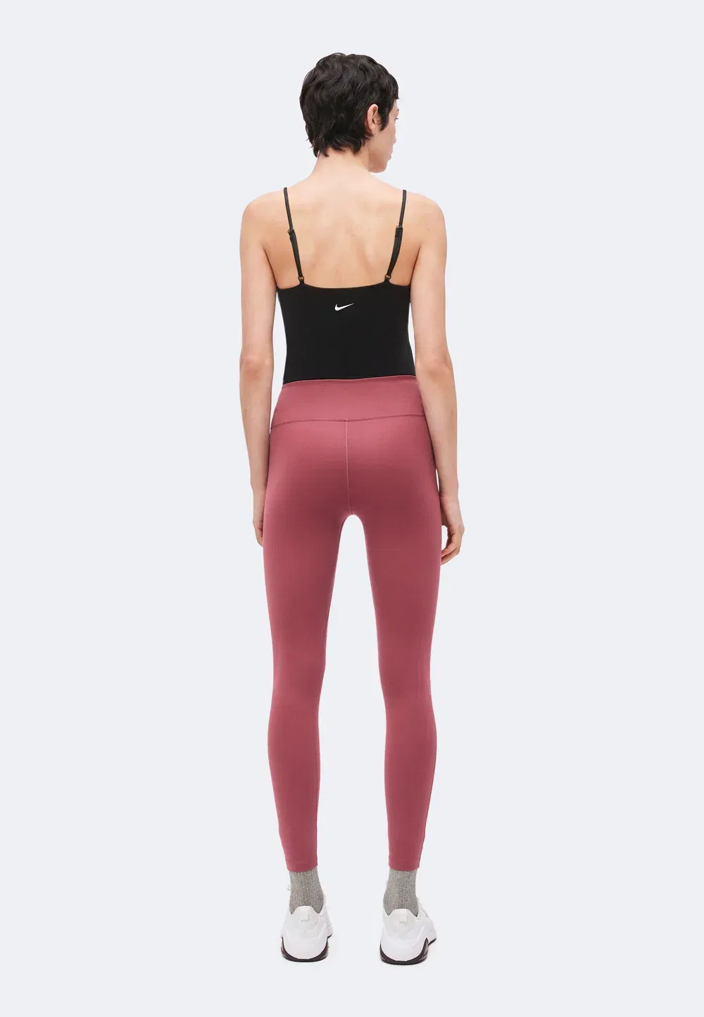 Одни обтягивающие леггинсы Nike Performance, Pink Smoke/White — фото 3