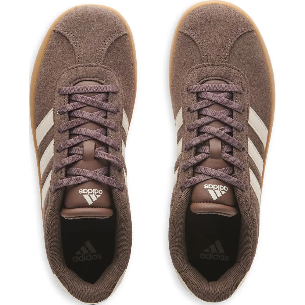 Детские кроссовки VL Court 3.0 Adidas, Brown/White/Gum — фото 4