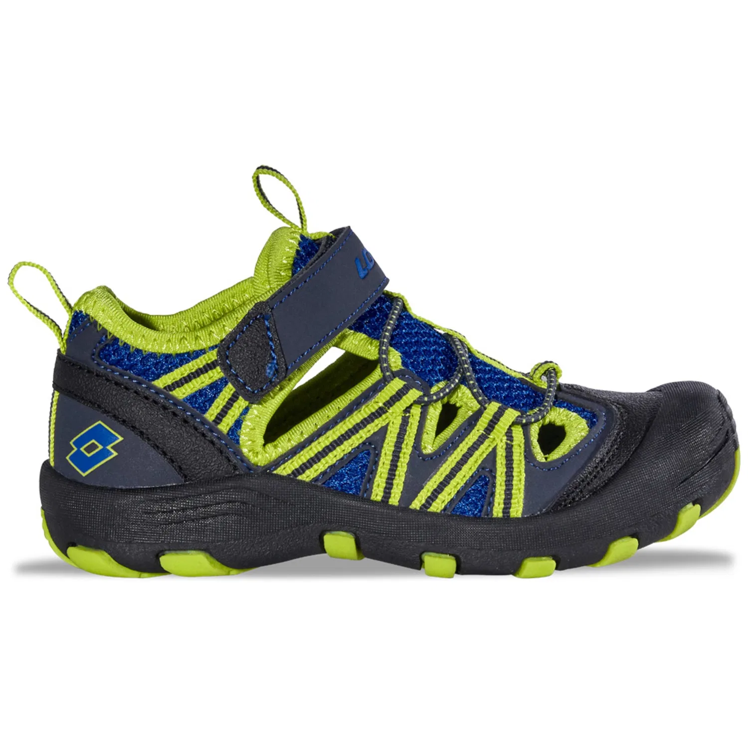 Детские закрытые сандалии с mesh-верх Lotto, Navy-Lime