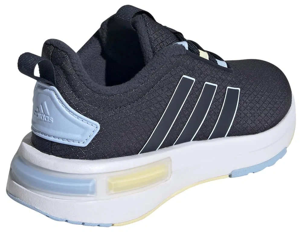 Детские кроссовки для мальчиков с шнуровкой Racer Tr23 Adidas, Aurora Ink Glow Blue Almost Yellow — фото 4