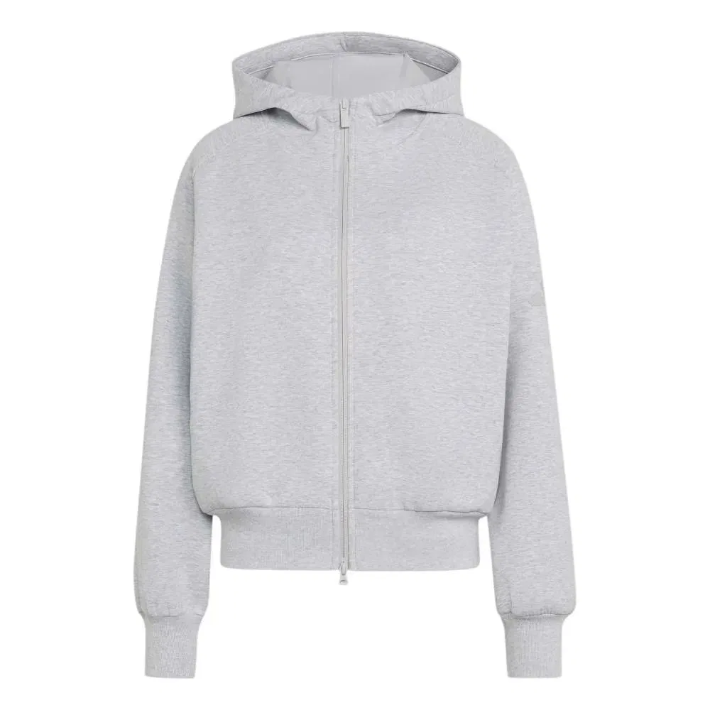 Худи Adidas Soft Lux на молнии, серый — фото 3