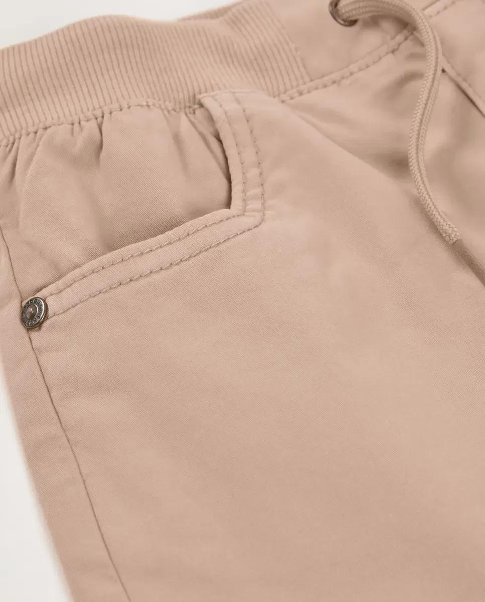Детские шорты для мальчиков из габардина Beige/Marrón Boboli, Beige/Marrón — фото 2