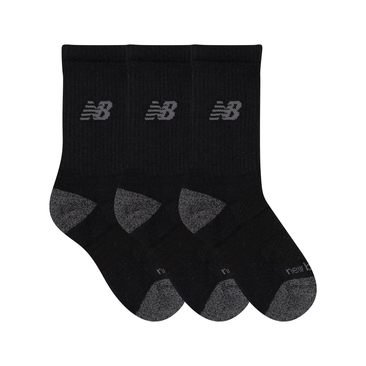 Детские носки 3 пары с технологией NB DRY New Balance, Black — фото 3