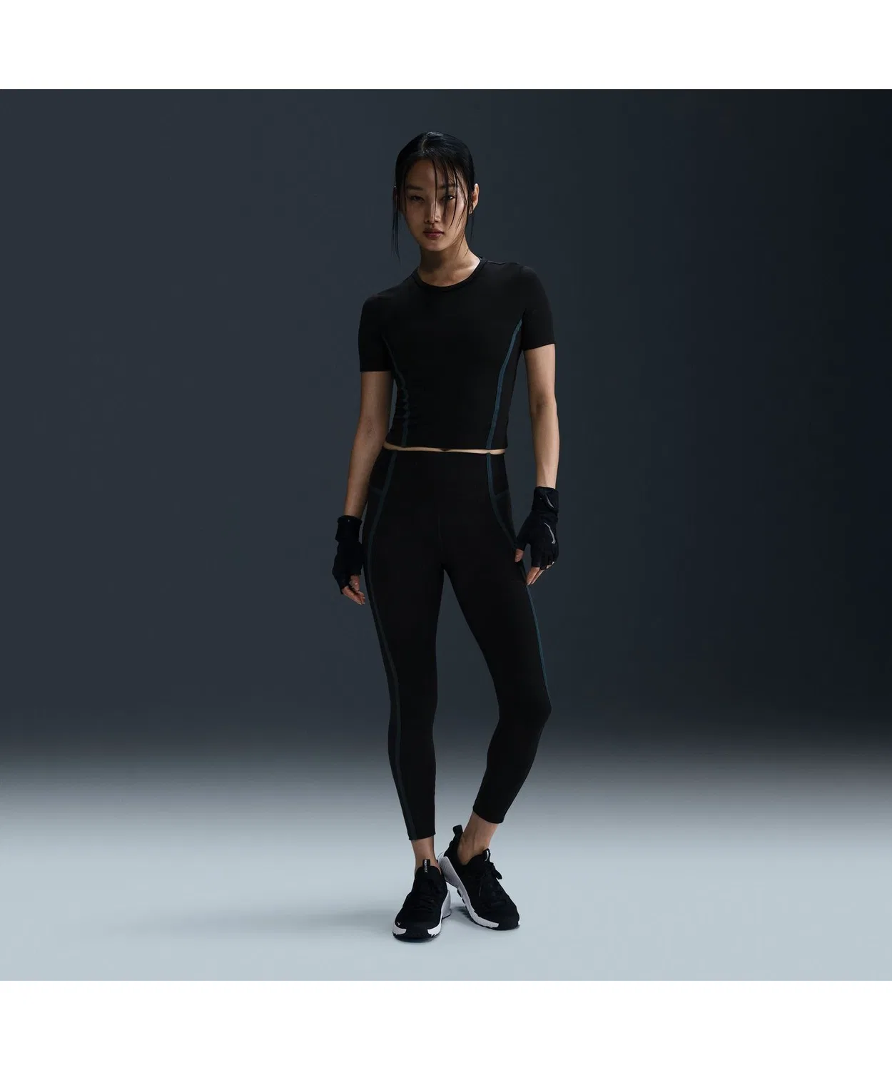 Женские леггинсы Nike One DF HR 7/8, бордо — фото 2