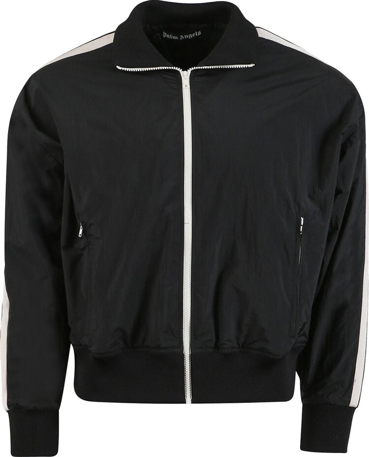 

Куртка Palm Angels Curved Logo Track Jacket 'Black/White', черный