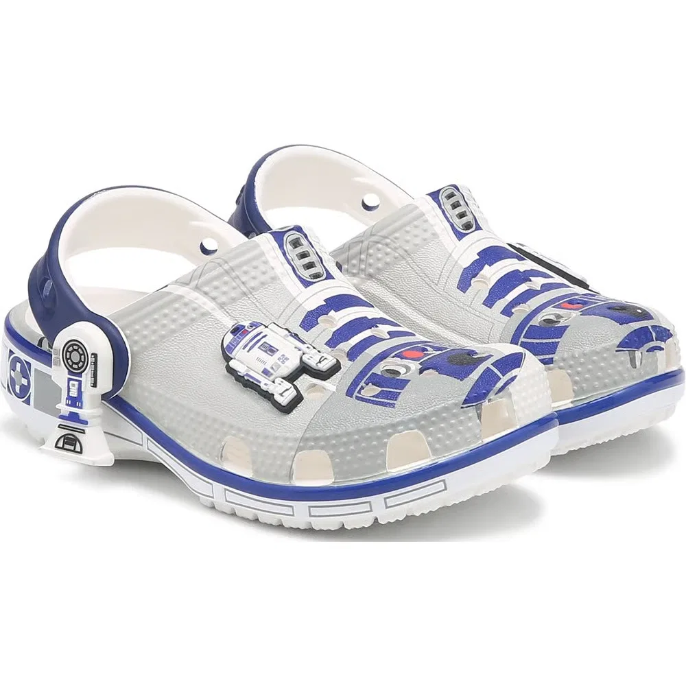 Детские классические сабо Star Wars R2D2 для малышей Crocs, White Multi