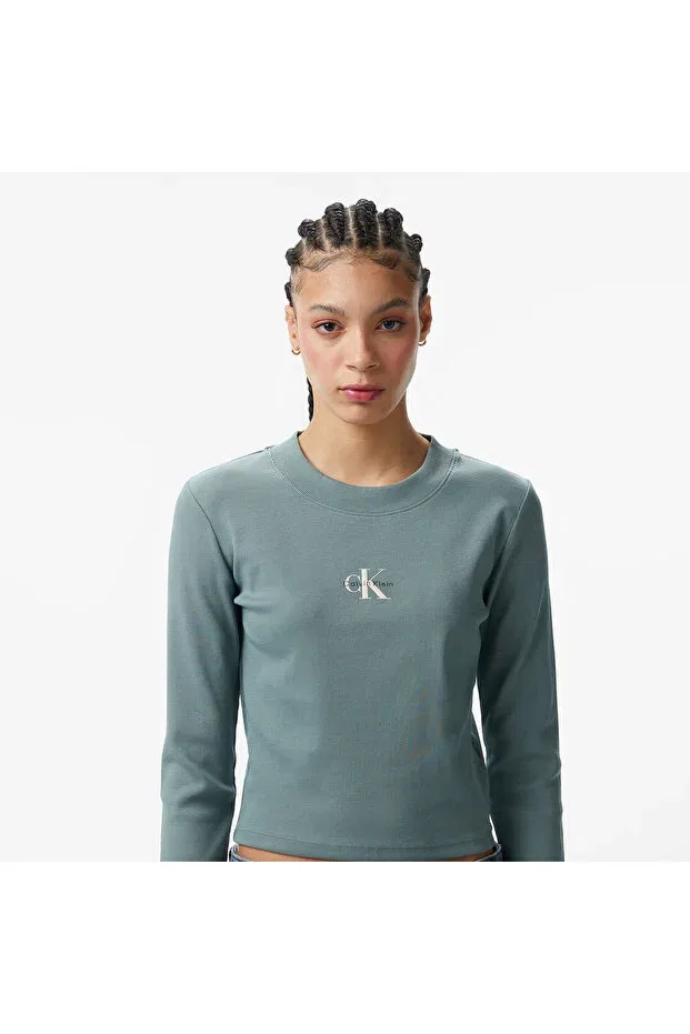 Женская футболка с длинным рукавом Calvin Klein, Gray — фото 4
