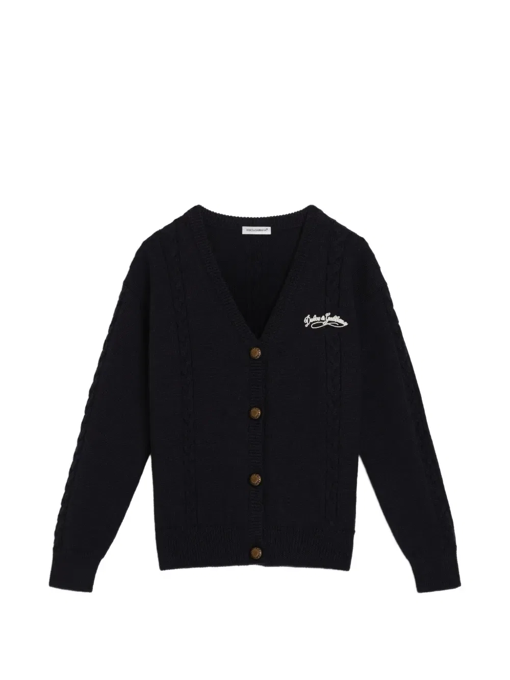 Кардиган из виргинской шерсти Dolce & Gabbana Kids, синий