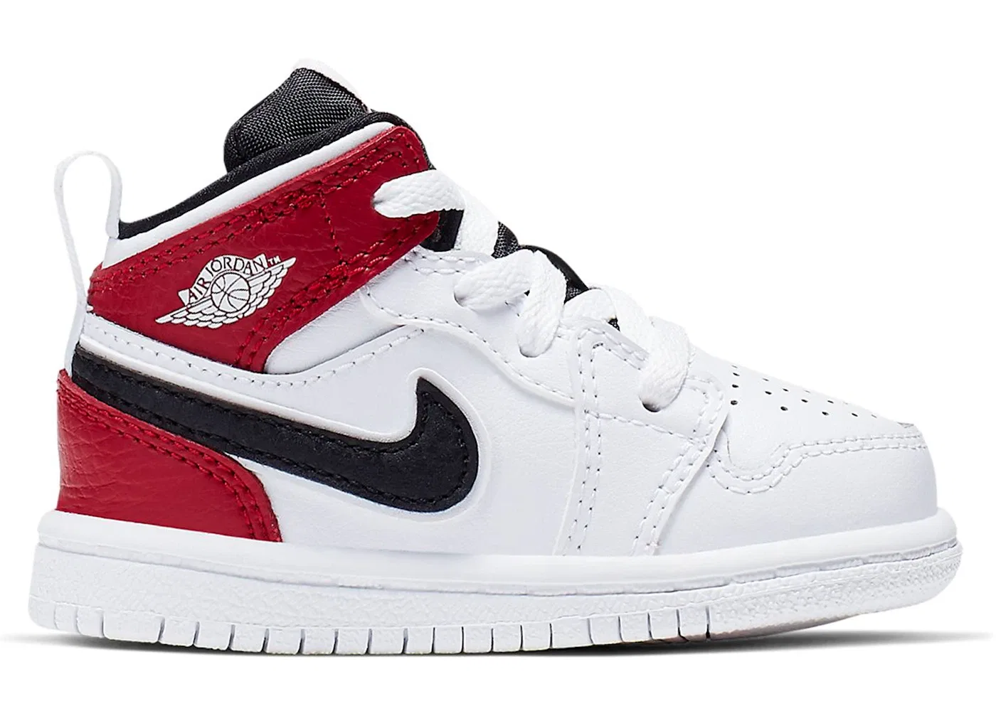 Детские кроссовки Lifestyle с принтом Jordan 1 Mid Jordan, White Black Gym Red
