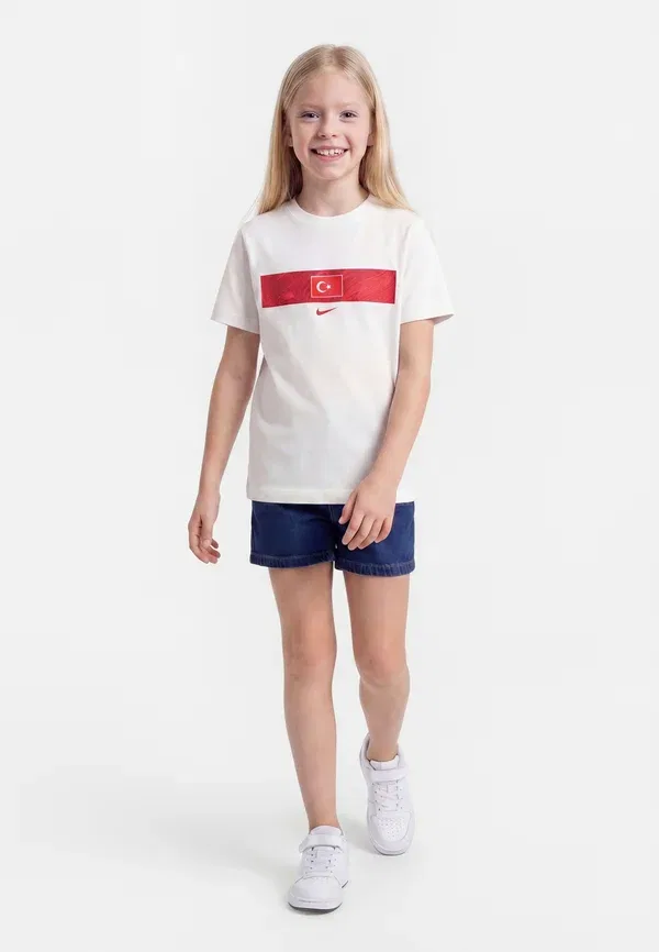 Футболка хлопковая Turkiye Crest Tee Nike Performance, белый/спорт-красный