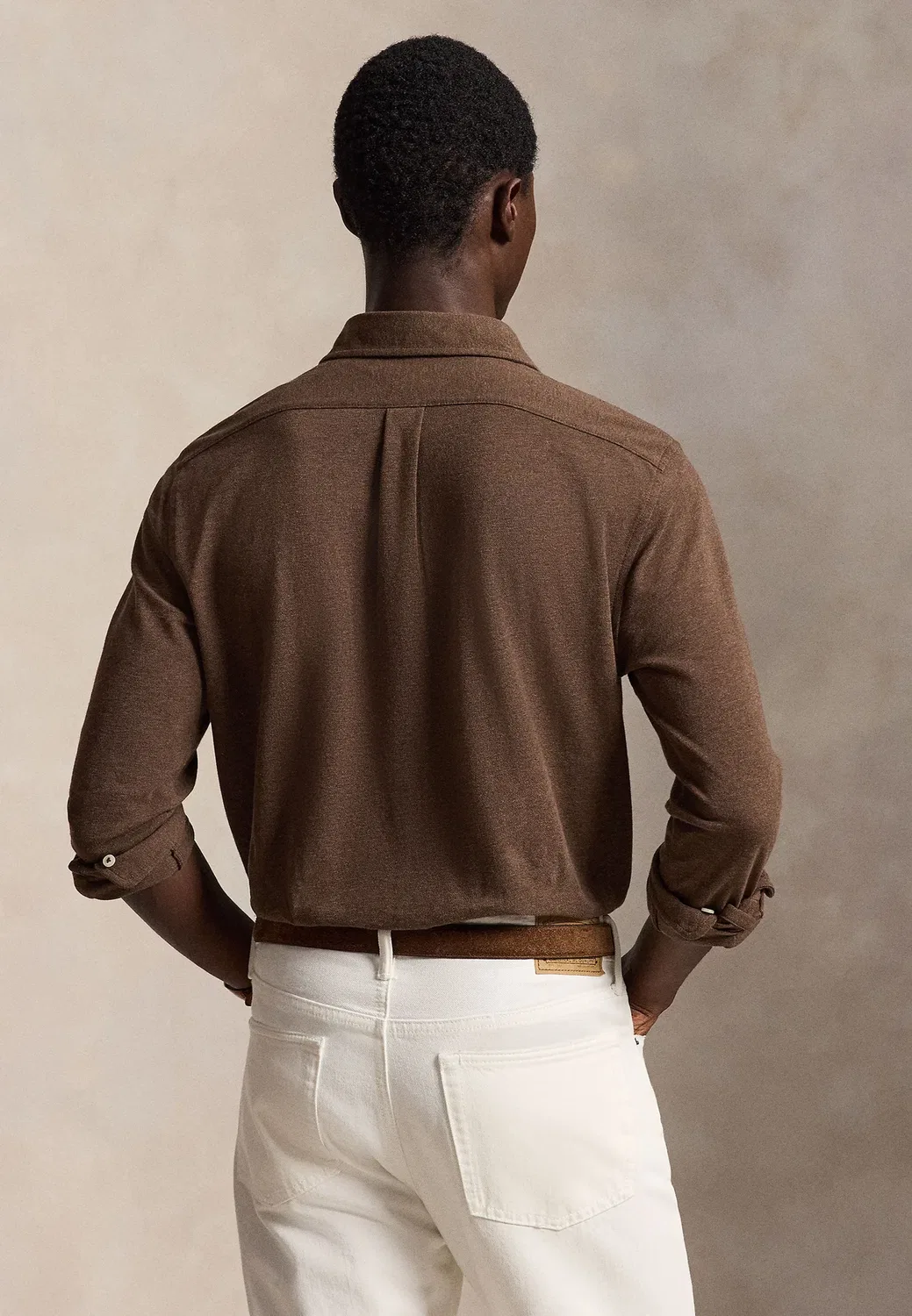 Полулегкая рубашка - рубашка Polo Ralph Lauren, Nutmeg Brown Heather — фото 3