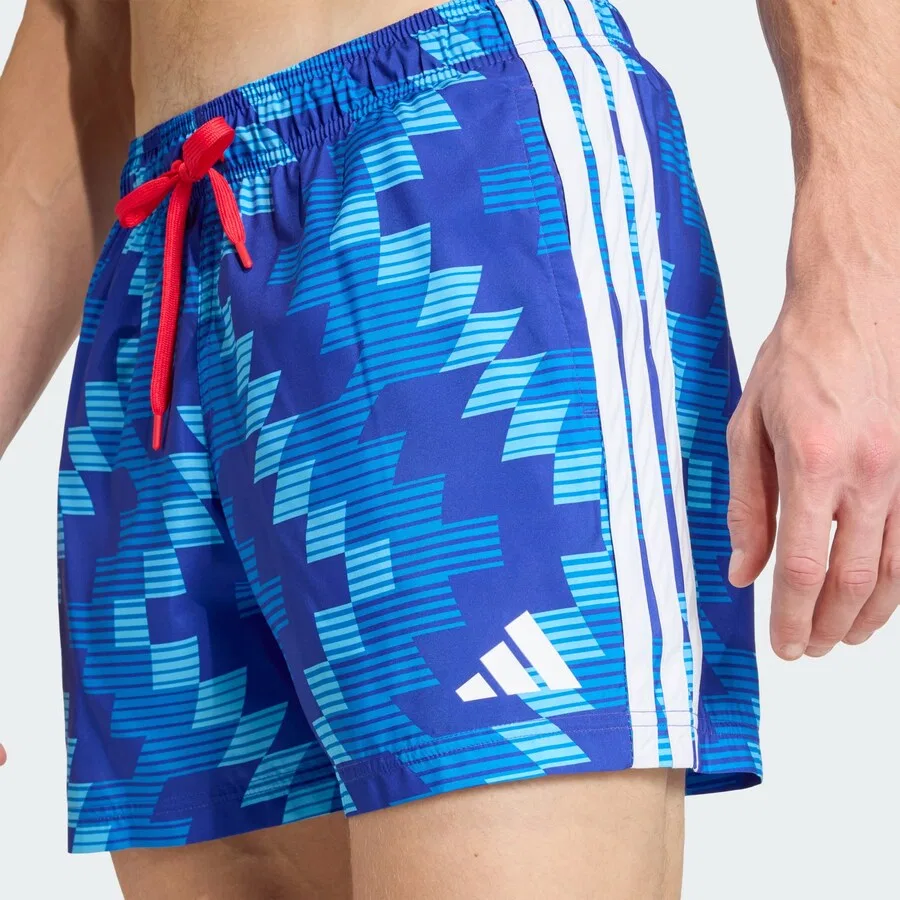 Плавки-шорты ADIDAS PERFORMANCE 'FB AOP' в синем, лазурном и светло-синем цветах — фото 4