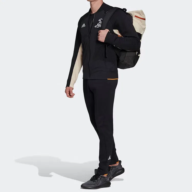 Куртка спортивная мужская с длинным рукавом Adidas, черный — фото 3