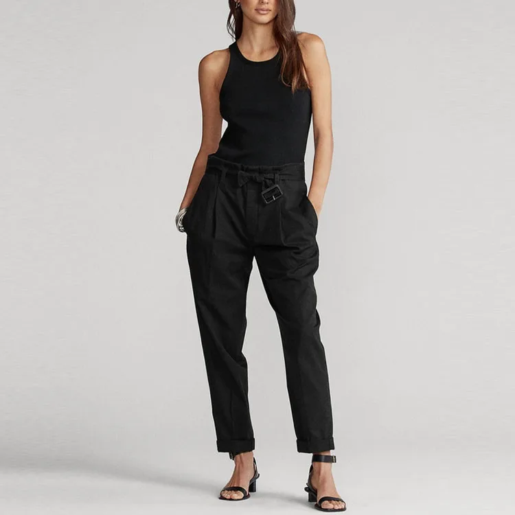 Polo Ralph Lauren Брюки женские Casual черные SS21 — фото 3