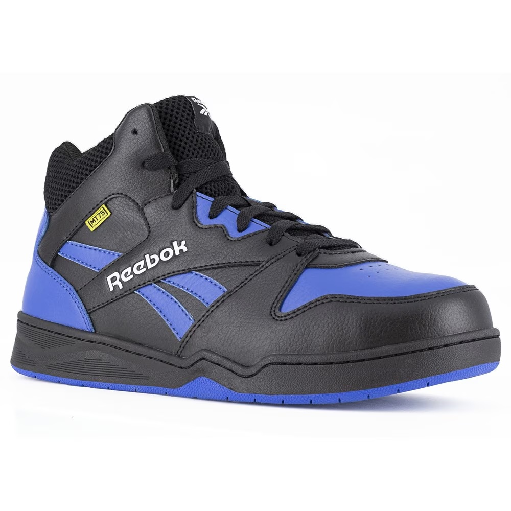 

Кроссовки с композитным носком высокие Bb4500 Reebok Work, черно-синие из кожи