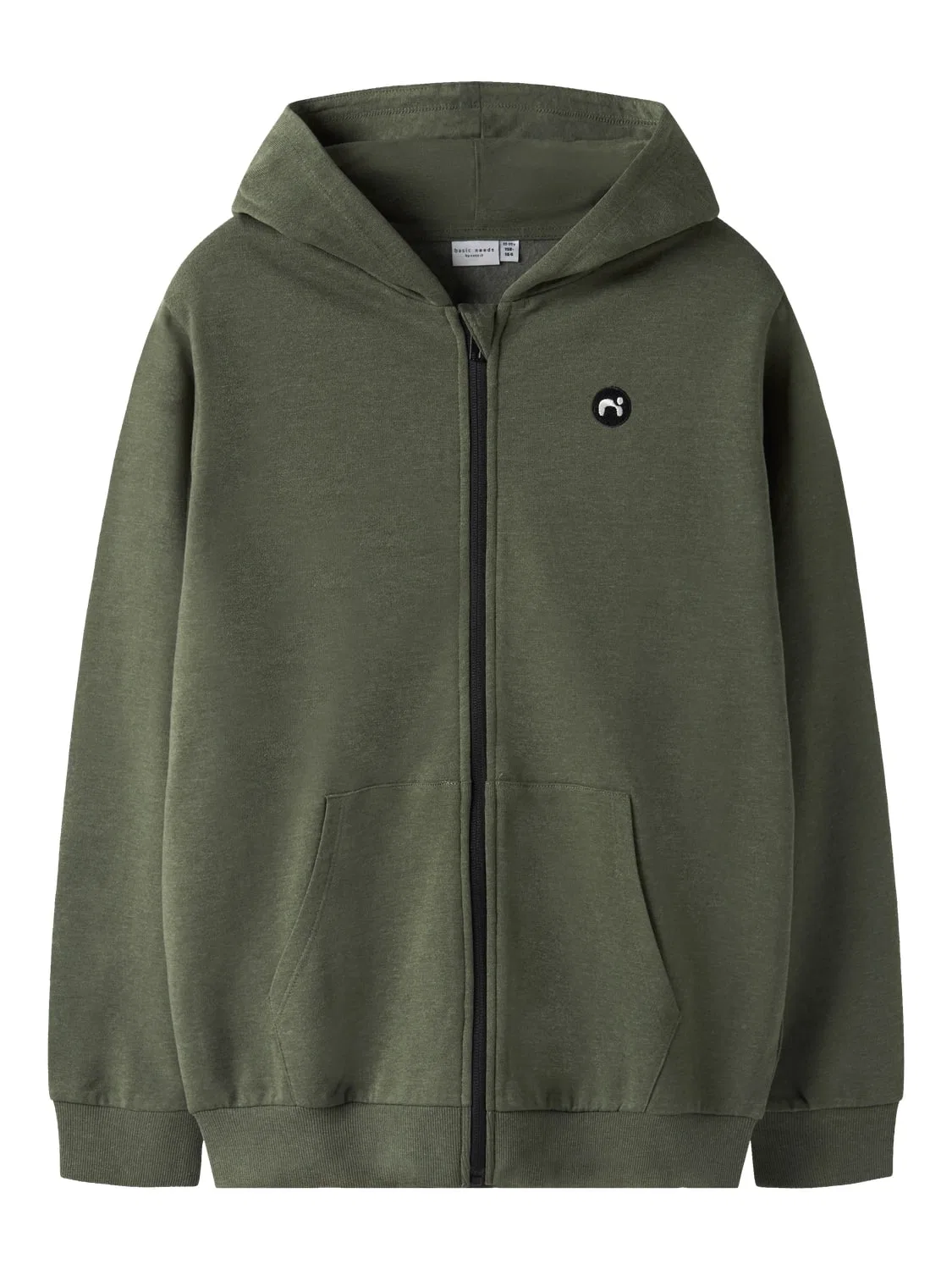 Свитшот с капюшоном на молнии NKMVIMO LS SWEAT CARD BRU Name It, зеленый