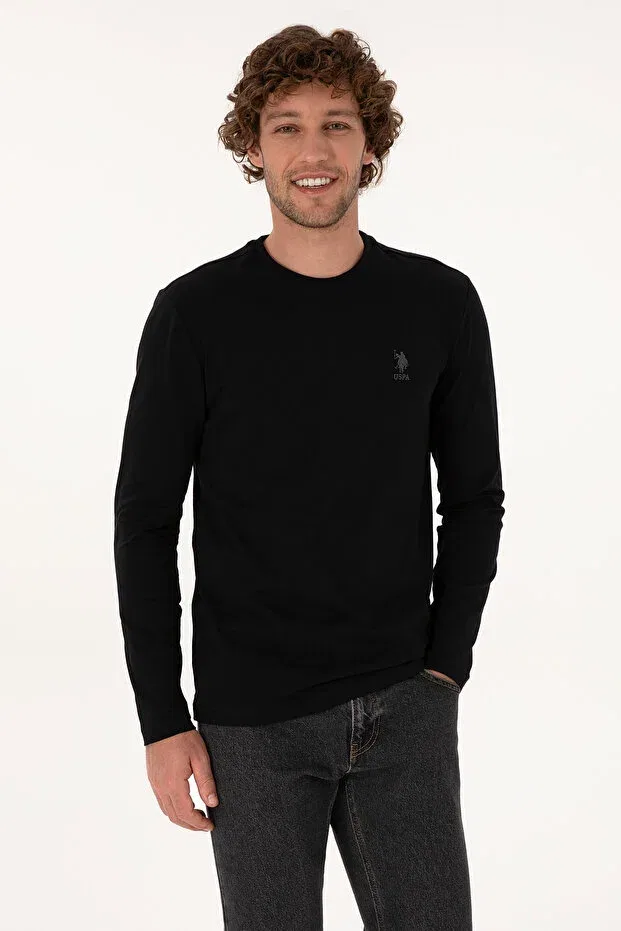 Мужские свитшот с длинным рукавом U.S. Polo Assn., Black — фото 3