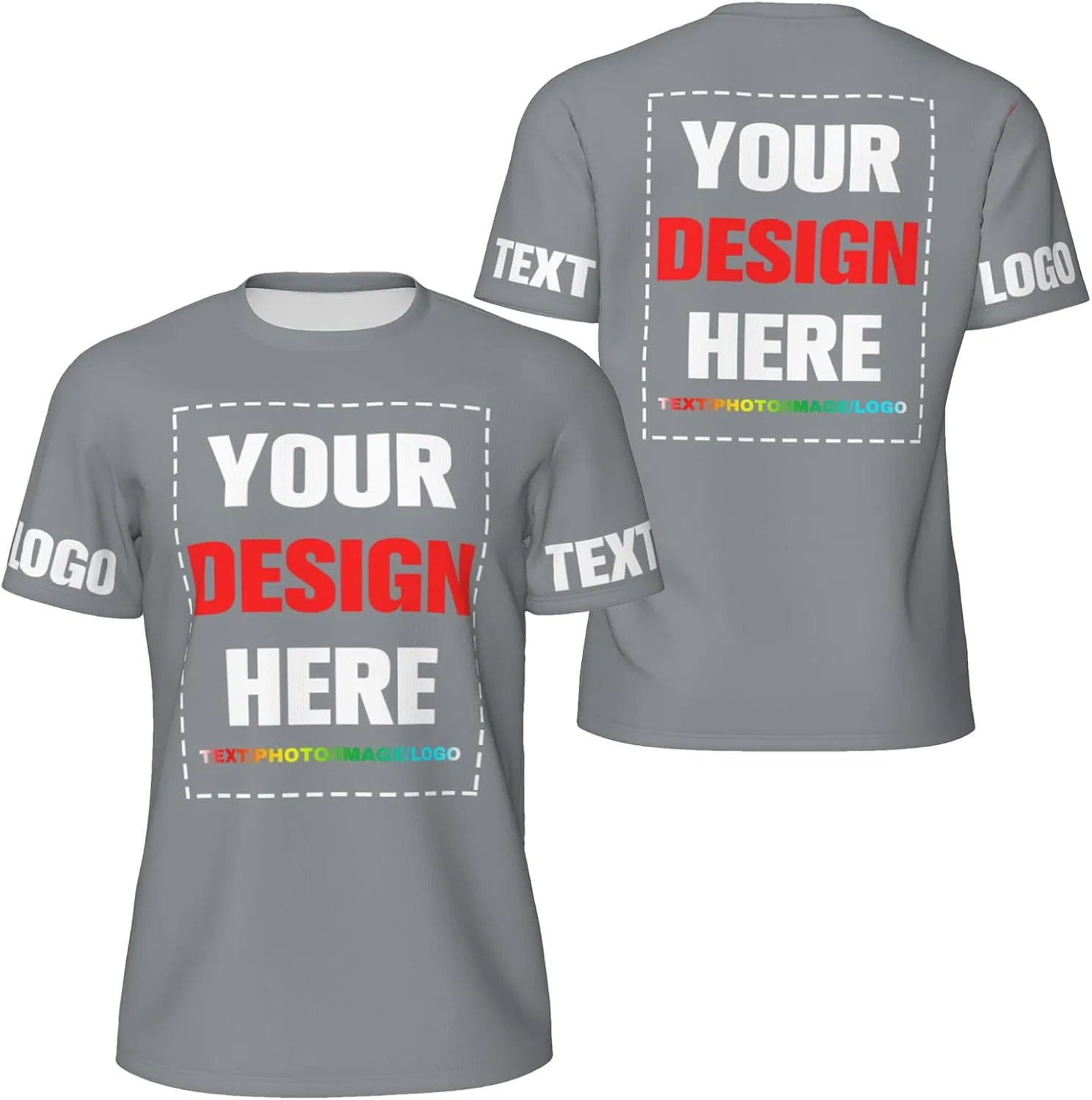 Мужская кастомная футболка с сетчатой тканью Mesh Tee, Grey