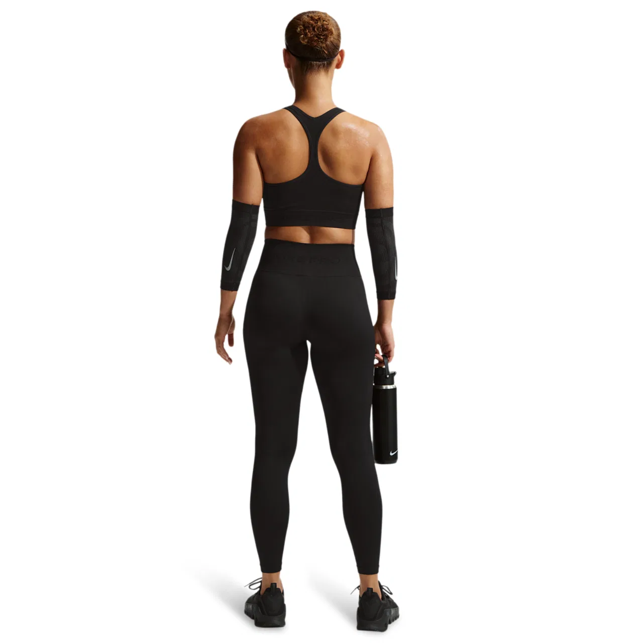 Женские леггинсы с высокой посадкой Pro Dri-FIT Seamless High-Rise 7/8 Nike, черный — фото 4