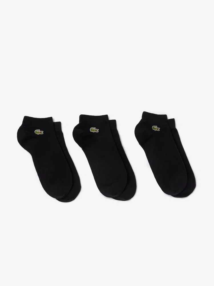 Носки женские LACOSTE Black, 3 пары, классические