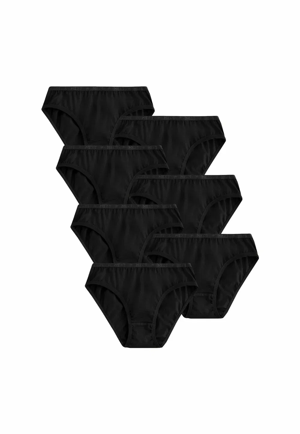 Тонкие эластичные трусики-бикини, 7 штук в упаковке Next, Black