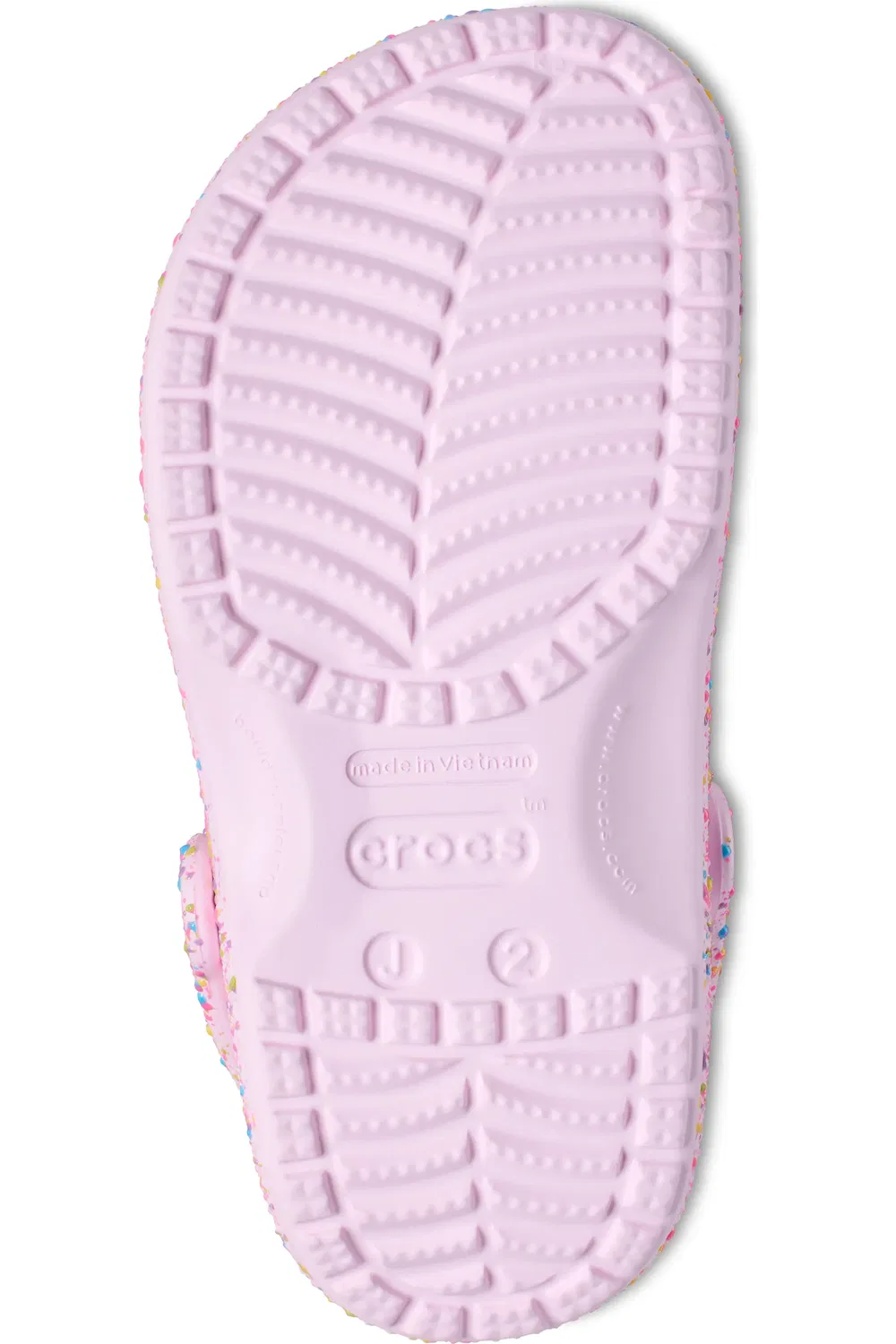 Детские клоги с принтом краски Classic Paint Splatter CROCS, Pink Milk — фото 4