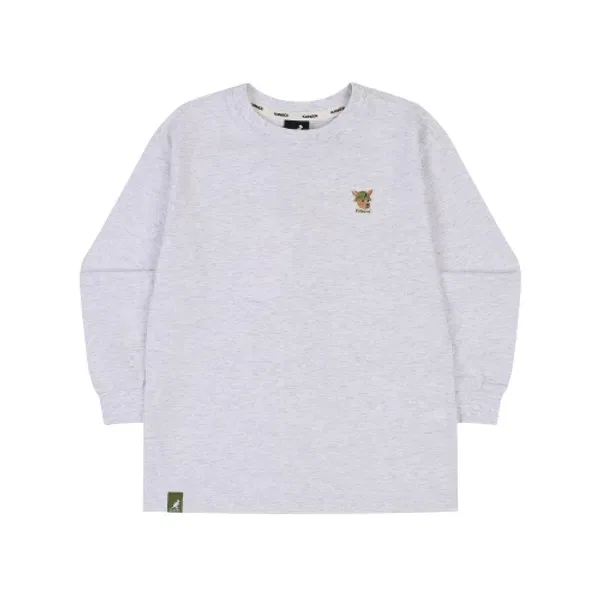 Футболка с длинным рукавом с логотипом RC 0005, Kangol Kids, меланжевый серый