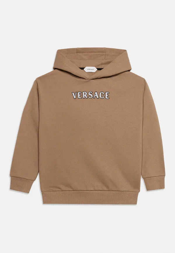 Контур логотипа, унисекс - худи Versace, белый/черный