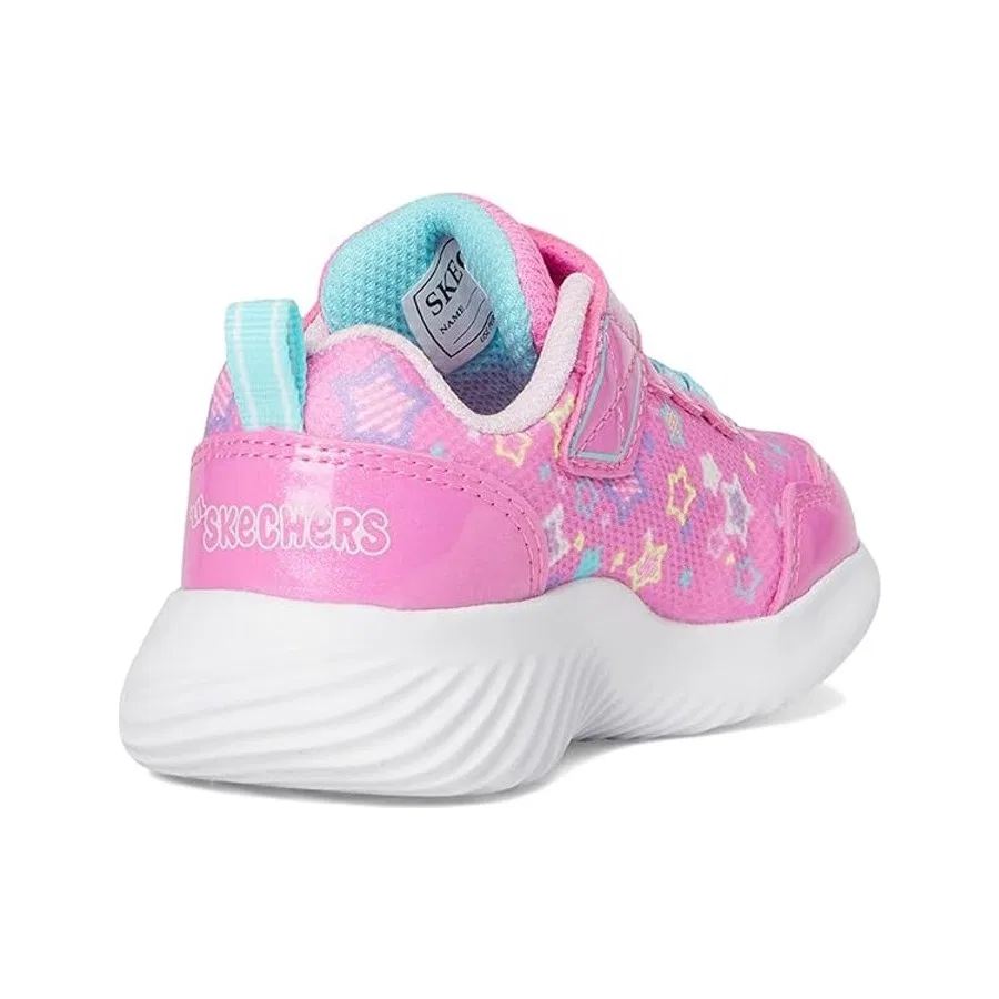 Детские спортивные кроссовки с принтом Bounder - Lil Star Skechers, Розовый — фото 3